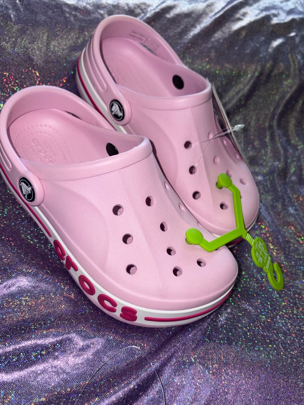 Kids Pink Baya Band Crocs